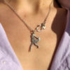 seahorse jewellery - handmade and Recycled silver Florin coin seahorses in love necklace.