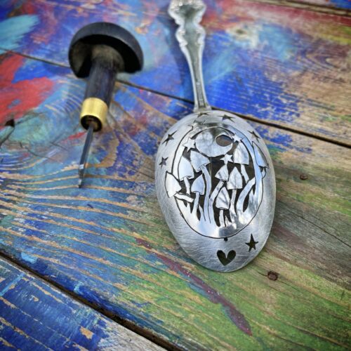 Magical mushrooms recycled jewellery