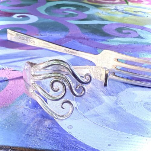 Handmade and recycled fork bangle