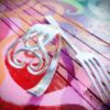 Handcrafted and recycled true love heart bangle