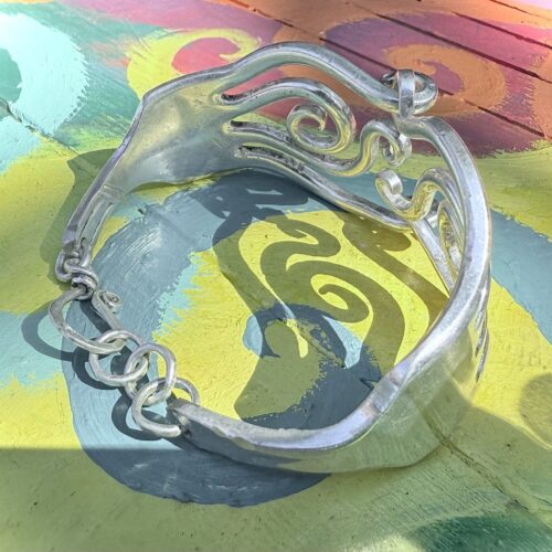 Handcrafted and repurposed true love heart bangle