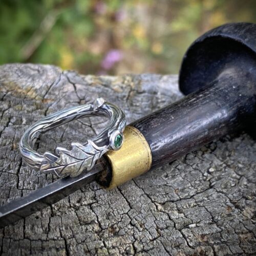 Oak tree ring - Recycled silver coins and fork