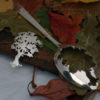 Recycled spoon Oak tree brooch
