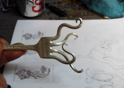 Two forks, entwined forever...in progress