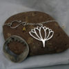 Lotus flower silver pendants - handmade and recycled using silver coins