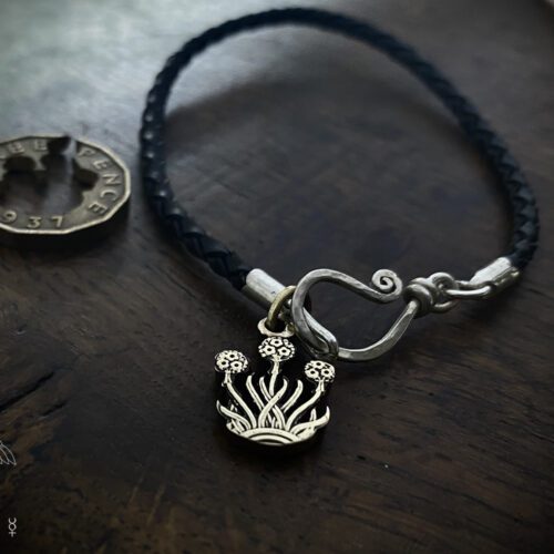 Handmade and upcycled threepence thrupney bit coin pendant necklace