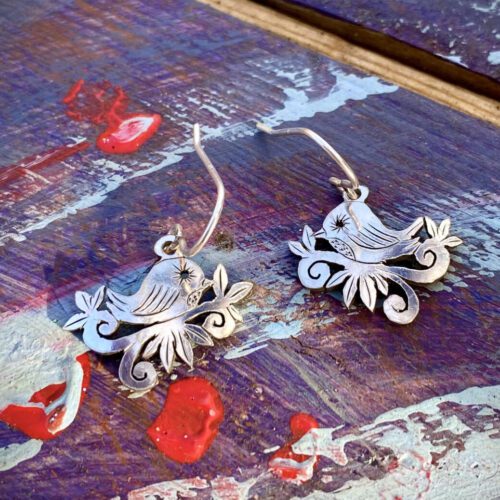 handcrafted and recycled spoon The Official Hairy Growler Jewellery Co. Cambridge - handcrafted and recycled spoon twitter earrings