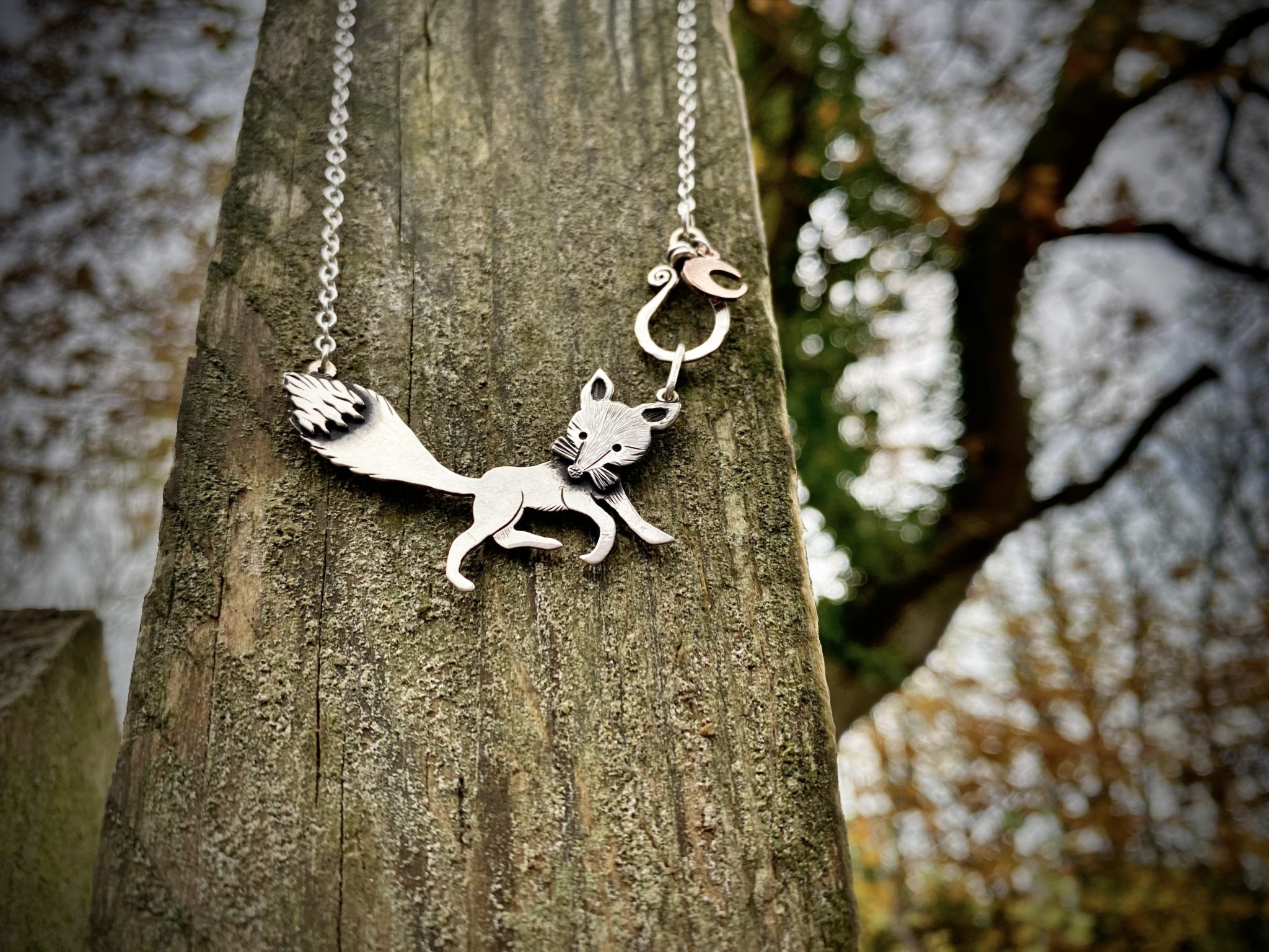 Sterling Silver Fox Necklace | Ethically Sourced | Elouise Makes Jewellery