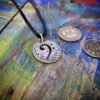 Music lover gift Bass Clef necklace - handcrafted and upcycled using silver sixpence bass guitarist jewelry