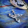 handmade and upcycled spoon mermaid earrings