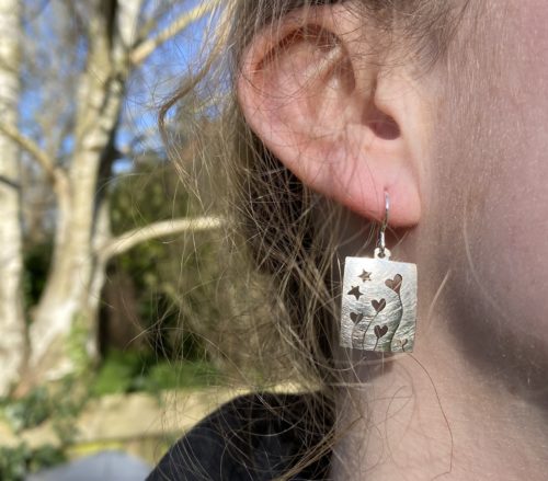 love grows recycled spoon earrings