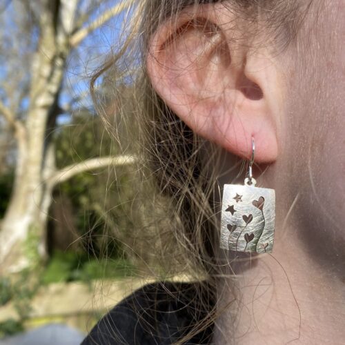 love grows recycled spoon earrings