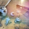 handmade and upcycled flatware spoon fairies-and-stars earrings