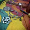Handcrafted and recycled sterling silver shilling hawaiian flower necklace