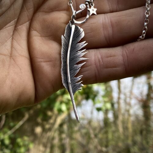 raven feather sustainable silver
