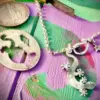 Handmade and upcycled silver coin Gecko necklace pendant