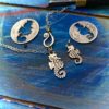 Handcrafted and repurposed silver shilling seahorse necklace pendant