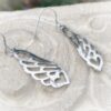 angel wings handcrafted and recycled spoon bird earrings