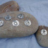 handcrafted and recycled silver threepence coin yoga earrings