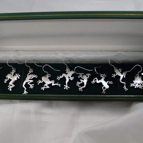 The Official Hairy Growler Jewellery Co. Cambridge - handcrafted and recycled spoon frog earrings
