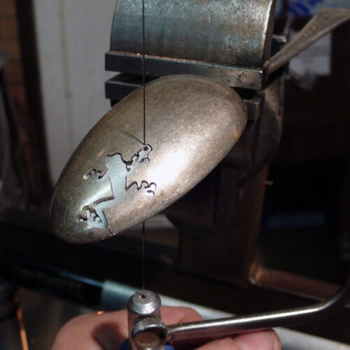The Official Hairy Growler Jewellery Co. Cambridge - handcrafted and recycled spoon frog earrings