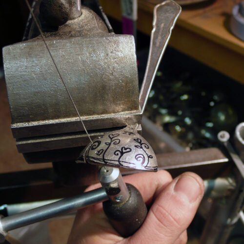 handcrafted and upcycled vintage spoon love grows pendant