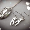 handcrafted and recycled spoon festival earrings