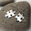 Jigsaw earrings - handmade and ethical, crafted from an recycled vintage spoon