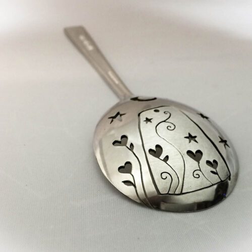 handmade and upcycled spoon love grows necklace