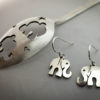handmade and repurposed antique spoon elephant earrings