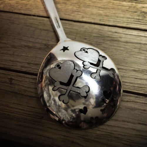 handcrafted and repurposed spoon pirate earrings