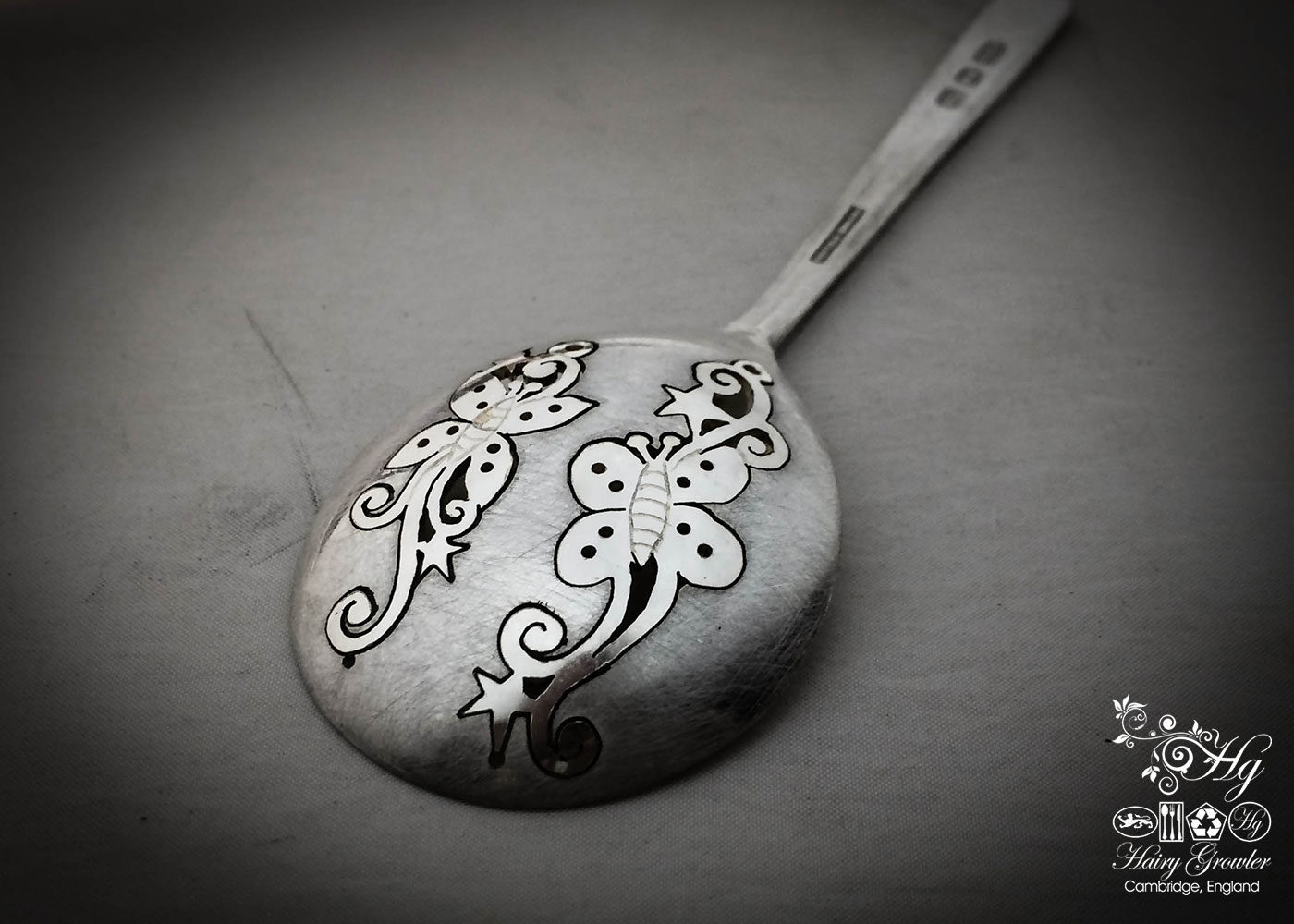 handmade and repurposed spoon butterfly earrings