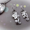 handcrafted and recycled spoon butterfly earrings