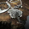 Tree necklace Handmade and upcycled silver Glimpses of summer tree necklace