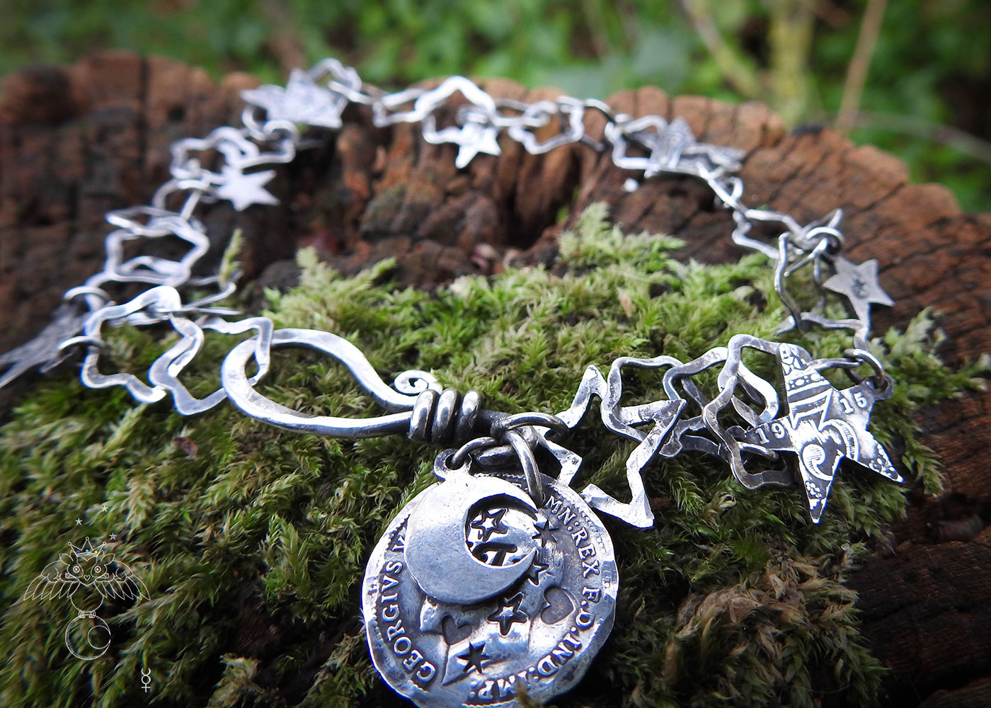 star jewellery - handmade and recycled silver bracelet