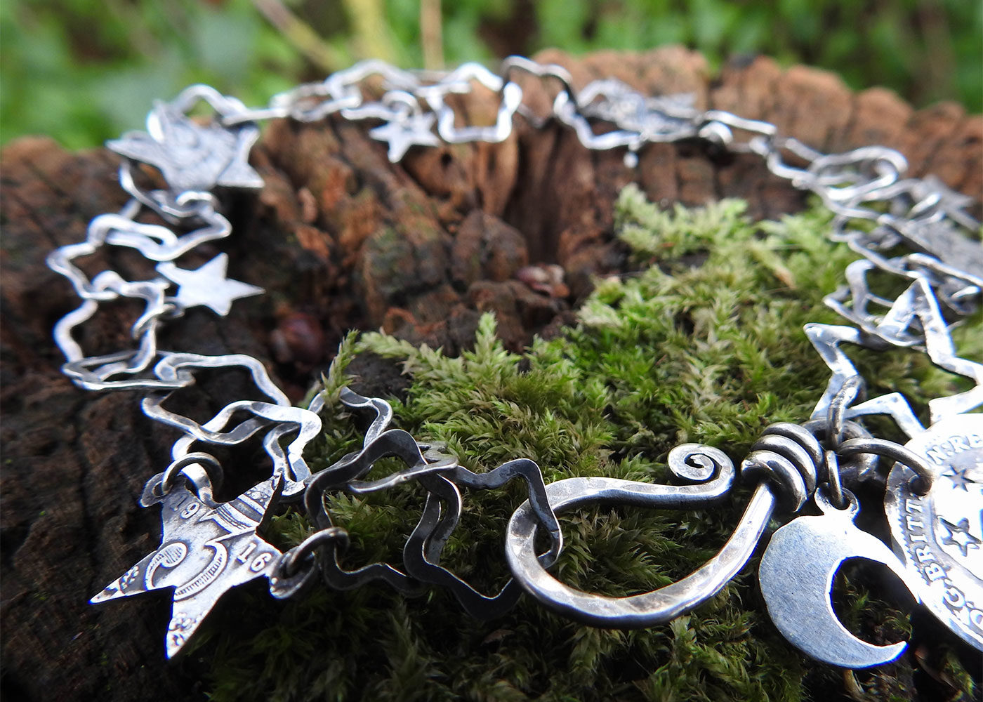 star jewellery - handmade and recycled silver bracelet