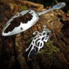 Recycled spoon jewellery - Musical composition brooch