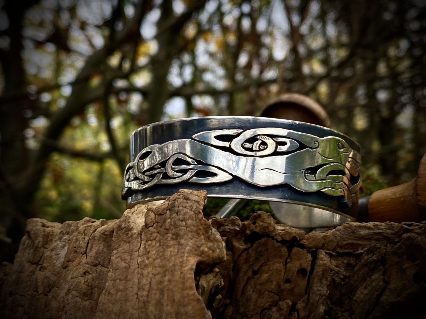 celtic hound kuff made from ethical silver