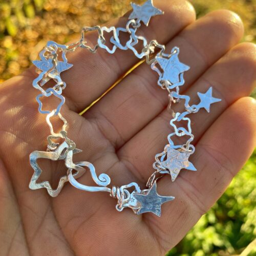 star jewellery - handmade and recycled silver bracelet