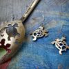 recycled spoon sea turtle earrings complete with or without original donor spoon