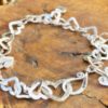 heart bracelet individually handcrafted and recycled from an old Victorian silver coins