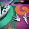 artisanal hipster upcycled rock chic earrings handmade in