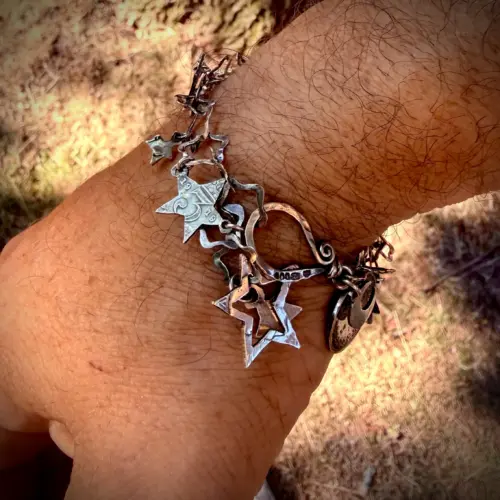 star jewellery - handmade and recycled silver bracelet