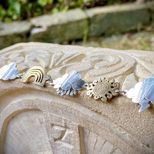 British summertimes weather amulet to prepare you for climate change. Eco-conciously created with recycled raw materials locally