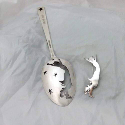 handmade and recycled spoon free spirit brooch