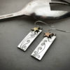 handmade and repurposed spoon star-dust earrings