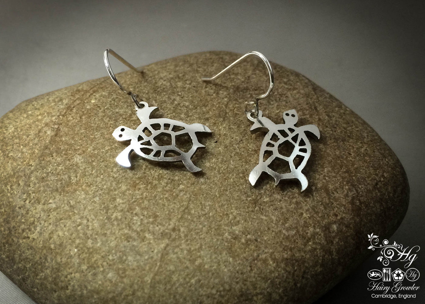 The Official Hairy Growler Jewellery Co. Cambridge - handcrafted and recycled spoon turtle earrings