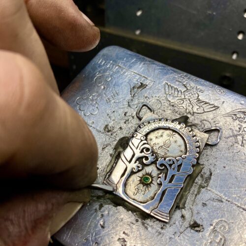 The Gates of Moria - Recycled sterling silver Half Crown coins