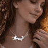 Vixen necklace beautifully handcrafted from a recycled silver coin. Unique and original nature inspired jewellery made in an independent ethical jewellers studio workshop in Cambridge