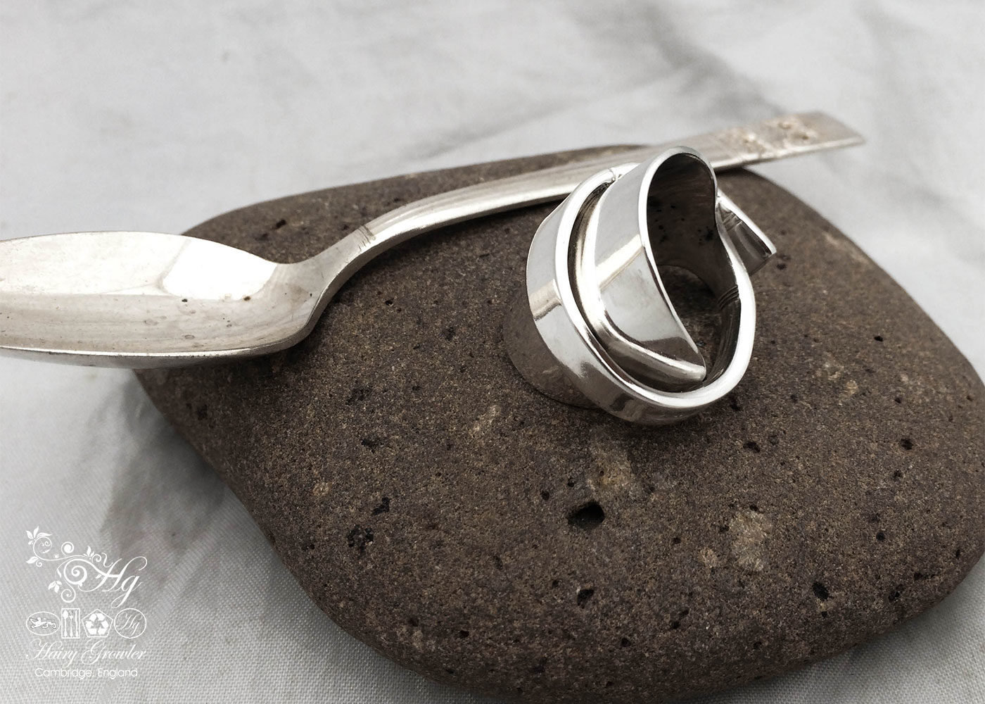 handcrafted and recycled spoon spoon rings